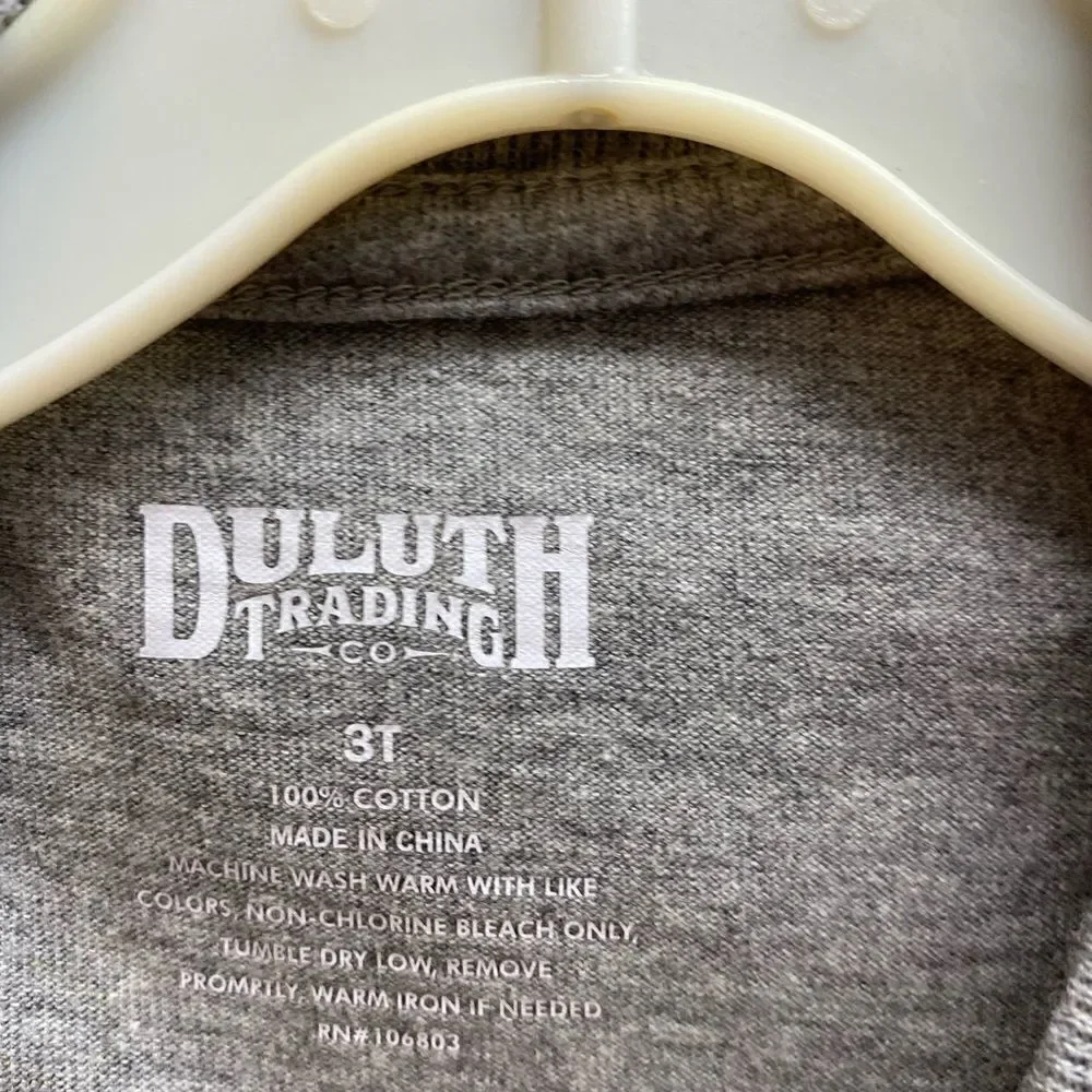 Boys Duluth trading Company gray long sleeve T-shirt